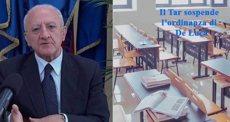 Le scuole in Campania dovranno riaprire: il Tar sospende l’ordinanza n. 1 del 7 gennaio 2022, di De Luca